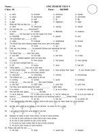 a name one period test 4 class 10 date 042009 1 a retire b promote c announce d captain 2 a luxury b tournament c violent d committee 3 a wife b leaf c of d life 4 a cup b school c necessary d occur