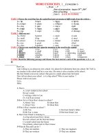 more exercises 1 english 7 week 1st date of preparation august 20th 2007 date of teaching unit 1 back to school task 1 choose the word that has the underlined part pronounced differently from