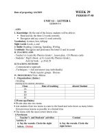 week 29- lesson plan 1