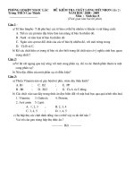 phßng gd huyön ngäc læc §ò thi häc sinh giái m«n phßng gdđt ngäc læc §ò kióm tra chêt l­îng mòi nhän lçn 2 tr­êng thcs cao thþnh n¨m häc 2008 2009 m«n sinh häc 8 thêi gian lµm bµi 60 phót c©u 1 a