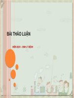 SEMINAR (SINH lý BỆNH MIỄN DỊCH) VAI TRÒ SINH học của bổ THỂ 