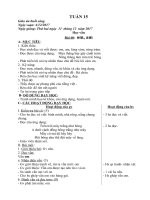 Giáo án tuần 15 lớp 1A