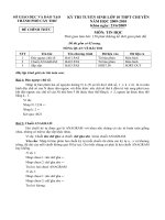 sở giáo dục và đào tạo sở giáo dục và đào tạo thành phố cần thơ kỳ thi tuyển sinh lớp 10 thpt chuyên năm học 2009 2010 khóa ngày 2362009 môn tin học thời gian làm bài 150 phút không kể thời gian ph