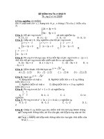 §ò kióm tra to¸n khèi 9 §ò kióm tra to¸n khèi 9 th¸ng 2 n¨m 2009 i tr¾c nghiöm 3 ®ióm ghi l¹i chø mét ch÷ c¸i ®øng tr­íc ®¸p ¸n ®óng tõ c©u 1 ®õn c©u 7 c©u 1 hö ph­¬ng tr×nh cã mét nghiöm lµ a