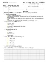 hä vµ tªn hä vµ tªn líp 4 tr­êng th hång §øc bµi kt khoa häc líp 4 cuèi k× 1 n¨m häc 2007 2008 hä vµ tªn ng­êi coi hä vµ tªn ng­êi chêm 1 1 2 2 bµi lµm i tr¾c nghiöm 4 ®ióm §¸nh dêu x vµo « vu«ng tr