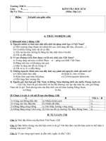 trường thcs lớp 8 kiểm tra học kì ii họ và tên môn địa lý điểm lời phê của giáo viên a trắc nghiệm 3đ i khoanh tròn ý đúng 2đ 1 nguyên nhân cơ bản nào dẩn đến tính đa dạng sinh học ở việt nam