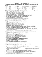 practice test 9 english 7 practice test 9 english 7 i choose the word that has the underlined part pronounced differently from the others 1 a – attend b – plane c – celebration d – organization 2