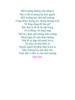 bai viet ve moi truong