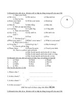 i khoanh tròn chữ cái a b hoặc c để có đáp án đúng trong mỗi câu sau 5đ phu mau no1 primary school the 1st semester exam class 3 school year 2007 2008 name subject english time 40minutes i kho