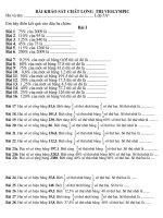 bµi kh¶o s¸t chêt l­îng thi violympic bµi kh¶o s¸t chêt l­îng thi violympic hä vµ tªn líp 5a4 em h y ®iòn kõt qu¶ vµo dêu ba chêm bµi i bµi 1 75 cña 2009 lµ bµi 2 110 cña 95 lµ bµi 3 125 cña 840 lµ