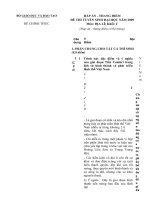 Dap an chinh thuc de Dia Khoi C thi Dai hoc nam 2009