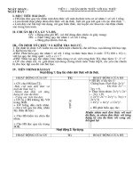 ngµy so¹n 12 9 05 ngµy so¹n ngµy d¹y tiõt 1 nh©n ®¬n thøc víi ®a thøc i môc tiªu bµi d¹y hs n¾m ®­îc quy t¾c nh©n mét ®¬n thøc víi mét ®a thøc trªn c¬ së