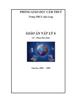 gi¸o ¸n vët lý 6 gi¸o viªn ph¹m ®øc býnh phßng gi¸o dôc cèm thuû tr­êng thcs cèm long gi¸o ¸n vët lý 6 gv ph¹m §øc býnh n¨m häc 2008 – 2009 ngµy th¸ng n¨m 2008 tiõt 7 bµi 7 t×m hióu kõt qu¶ cña t¸c dô