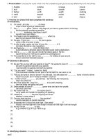 page 2 multiple choice 8 u14 t1 i pronunciation choose the word which has the underlined part pronounced differently from the others 1 divisible primitive increase provide 2 skull stuck durable curr