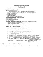 đề thi học kì i năm học 2007 2008 đề thi học kì i năm học 2007 2008 môn tiếng anh 7 thời gian 45phút a tự luậnthời gian 15 phút iread the paragraph carefully lan will be 13 on sunday may 25 she