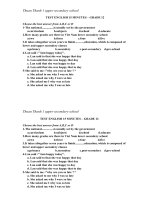 thuan thanh 1 upper secondery school thuan thanh 1 upper secondery school test english 15 minutes – grade 12 choose the best answer from abc or d 1 the national is usually set by the government a cu