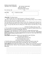 phòng gd đt bím sơn phòng gd đt bím sơn trường t h c s ximăng đề thi học sinh giỏi môn ngữ vănlớp 6 thời gian làm bài 120 phút họ và tên học sinh lớp đđ điểm lời lời phê của cô giáo câu 1 1đ cho đ