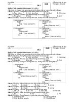 a hä vµ tªn kióm tra m«n tin häc líp thêi gian 35 phót §ò 1 phçn i tr¾c nghiöm kh¸ch quan 45 ®ióm h y chọn vµ khoanh trßn phương ¸n trả lời ®óng nhêt ®ó trả lời c¸c c©u hái sau c©u 1 05 ®ióm tr