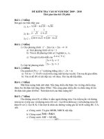 đề kiểm tra vào 10 năm học 2009 – 2010 đề kiểm tra vào 10 năm học 2009 – 2010 thời gian làm bài 120 phút bài 1 3 điểm rút gọn các biểu thức sau 1 a 2 b 3 c bài 2 3 điểm 1 cho phương tr
