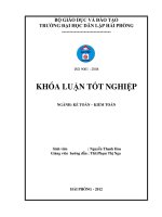 Hoàn thiện công tác kế toán vốn bằng tiền tại chi nhánh công ty trách nhiệm hữu hạn thương mại xuất nhập khẩu và vận tải hằng thông 
