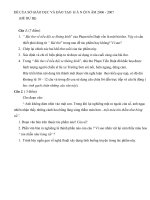 DE CUA SO GIAO DUC VA DAO TAO H A N OI N AM 2006 2007 Du bi