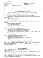 trường thcs lớp 6 kiểm tra học kì i họ và tên môn sinh học điểm lời phê của giáo viên i trắc nghiệm khách quan 4 điểm a hãy khoanh tròn chữ cái đầu câu mà em cho là đúng nhất 2 điểm câu 1 bấm ng