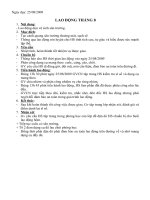 ngày dạy 20082008 ngày dạy 25082009 lao động tháng 8 1 nội dung lao động dọn vệ sinh sân trường 2 mục đích tạo cảnh quang sân trường thoáng mát sạch sẽ thông qua lao động rèn luyện cho hs tính tí