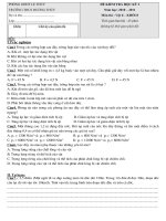 ĐỀ THI HỌC KÌ I MÔN VẬT LÍ LỚP 8