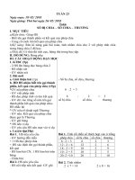 Giáo án lớp 2B - Tuần 23 - Gv Huyền