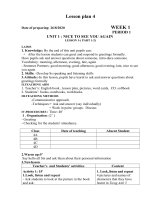 Lesson plan 4- Week 1