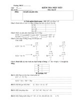trường thcs lớp 8 kiểm tra một tiết họ và tên môn đại số điểm lời phê của giáo viên a trắc ngiệm khách quan 4đ mỗi câu đúng 1 đ câu 1 đánh dấu x vào ô có đáp số đúng của tích x 2 x22x4 x3