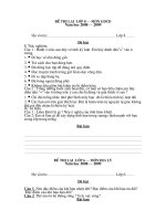 §ò thi l¹i ®ò thi l¹i líp 8 – m«n gdcd n¨m häc 2008 – 2009 hä vµ tªn líp 8 §ò bµi i tr¾c nghiöm c©u 1 hµnh vi nµo sau ®©y cã týnh kû luët em h y ®¸nh dêux vµo « trèng 1 §i häc vò nhµ ®óng giê 2
