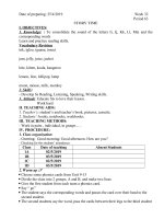 Giáo án Tiếng Anh 1