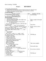 date of teaching lesson plan 7 date of teaching 1782009 period 1 revision a the aims and requests 1 aims help sts to review the present simple and present continous tense 2 requests by the end of t