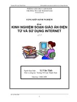 ứng dụng cntt vào đổi mới phương pháp dạy học trường th cam thành nam kinh nghiệm soạn giáo án điện tử và sử dụng internet phòng giáo dục cam ranh trường th cam thành nam sáng kiến kinh ngh