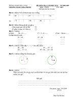 phòng gd đt hòa vang đề kiểm tra cuối học kì ii nh 2007 2008 phòng gd đt hòa vang đề kiểm tra cuối học kì ii nh 2008 2009 trường th số 2 hòa phước môn toán lớp một thời gian làm bài 40 phút bài 11 đi