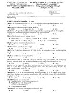đê thi học kì 2 môn hóa khối 10 năm 2017 2018 và đáp án
