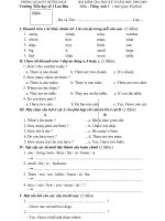 phòng gd đt hướng hoá bài kiểm tra học kỳ ii năm học 2008 2009 phòng gd đt hướng hoá bài kiểm tra học kỳ ii năm học 2008 2009 trường tiểu học số 1 lao bảo môn tiếng anh 3 thời gian 40 phút họ v
