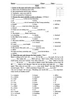 test 45 minutes name class date t f test i listen to the tape and write true or false 2ms 1 there were 43 absences due to fly 2 the stomachache had 27 days’ absence 3 toothache came next with 1