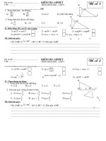 kióm tra 15phót kióm tra 15phót m«n h×nh häc líp 9 i khoanh trßn vµo ch÷ c¸i chø ®¸p ¸n ®óng 1 trong h×nh bªn sin b b»ng a b c cos c d abc ®òu ®óng 2 trong h×nh bªn ®é dµi ah b»ng a b 24