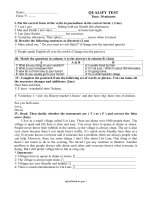 name name class 9 qualify test time 30 minutes i put the correct form of the verbs in paranthese in the correct form 2 ms 1 i can go fishing with my friends this afaternoon 2 mai and thanh no