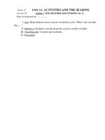 week 27 unit 13 activities and the seasons lesson plan english 6 phuc thanh secondary school teacher tge week 27 unit 13 activities and the seasons period 79 lesson 1 the weather and seasons a1 2 da