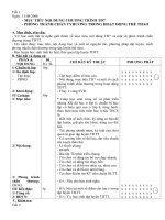 tiết 1 giáo án thể dục 7 tiết 1 ngày 11082008 mục tiêu nội dung chương trình td7 phòng tránh chấn tyhương trong hoạt động thể thao a mục đích yêu cầu yc học sinh trật tự nghe giới thiệu về mục tiê