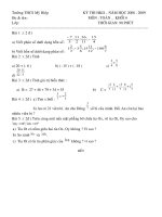 ñeà thi hkii tröôøng thcs myõ hieäp kyø thi hkii – naêm hoïc 2008 2009 hoï teân moân toaùn khoái 6 lôùp thôøi gian 90 phuùt baøi 1 2 ñ a vieát phaân soá döôùi daïng hoãn soá b vieát hoãn soá d