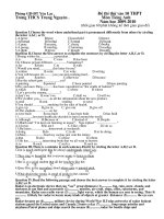 phßng gd §t yªn l¹c §ò thi thö vµo thpt phßng gd §t yªn l¹c §ò thi thö vµo 10 thpt tr­êng thcs trung nguyªn m«n tiõng anh n¨m häc 2009 2010 thêi gian 60 phót kh«ng kó thêi gian giao ®ò question i ch
