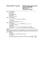 phßng gddt nam §µn phßng gddt nam §µn §òthichêt l­îng mòi nhän líp 7 n¨m häc 2008 2009 m«n to¸n thêi gian 120 phót bai 1 a2 5 ®ióm t×m x biõt b2 5 ®ióm t×m a tho¶ m n c2 5 ®ióm cho t×m x