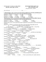 5 đề thi thử thpt quốc gia 2016 môn anh văn