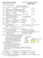 ĐỀ CƯƠNG ÔN TẬP MÔN HÓA LỚP 10 - HỌC KÌ 2
