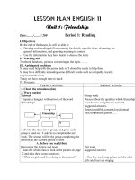 lesson plan english 11 lesson plan english 11 unit 1 friendship date 200 period 1 reading i objectives by the end of the lesson ss will be able to develop such reading skill as scanning for detai