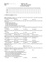 đề kiểm tra 1 tiết hóa 11 lần 1 2019 2020 và đáp án